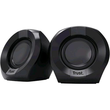 TRUST POLO 2.0 SPEAKER MINI ALTOPARLANTI CASSE PER PC NOTEBOOK ALIMENTAZIONE USB JACK 3.5mm CONTROLLO IN LINEA NERO