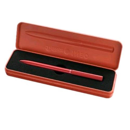 PELIKAN INEO ELEMENTS PENNA A SFERA FUSTO IN ALLUMINIO ANODIZZATO ROSSO INCHIOSTRO BLU CON ASTUCCIO IN METALLO