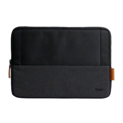 TRUST LISBOA CUSTODIA PER NOTEBOOK FINO A 13.3" REALIZZATA CON MATERIALE RICICLATO SCOMPARTI IMBOTTITI NERO