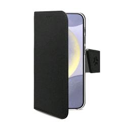 Celly Samsung Galaxy S24+ 5G custodia A portafoglio in similpelle tasche interne porta carte funzione stand black
