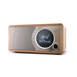 Sharp DR-450(br) digital radio design radio digitale dab/dab+ Bluetooth 4.2 potenza 3 W funzione allarme in legno marrone chiaro
