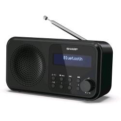 Sharp DR-P420(bk) radio digitale portatile DAB DAB+ FM con rds Bluetooth 5.0 funzione sveglia jack 3.5mm alimentazione USB o batteria con antenna telescopica nero