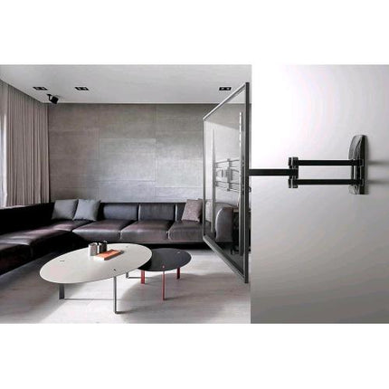MELICONI FLATSTYLE FDRP600 SUPPORTO TV PARETE A DOPPIO BRACCIO E DOPPIA INCLINAZIONE STAFFA PER TV A SCHERMO PIATTO DA 40" A 82" ATTACCO VESA 300-400-600X400 PORTATA 45 KG NERO
