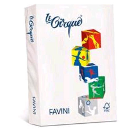 FAVINI LE CIRQUE CARTA BIANCA PER STAMPANTI INKJET/LASER 200 gr/mq FORMATO A4 1 CONFEZIONE 200 FOGLI BIANCO