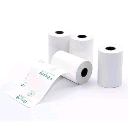 ROTOLIFICIO PUGLESE ROTOLO IN CARTA TERMICA PER POS 57 mm X 18 MT ANIMA 12 mm BIANCO CONF 10 Pz.