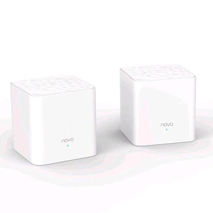 TENDA NOVA MW3 2PACK ROUTER WIRELESS DUAL BAND AC1200 SISTEMA HOME MESH WiFi DUAL BAND COPERTURA FINO A 300mq MU-MIMO,sistema QoS