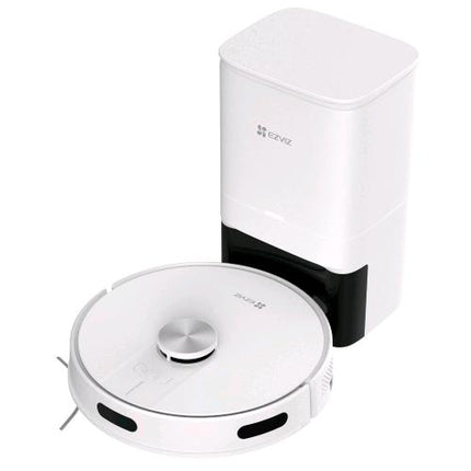 EZVIZ RE4 PLUS ROBOT ASPIRAPOLVERE LAVAPAVIMENTI CON BASE SVUOTAPOLVERE POTENZA ASPIRAZIONE 4000Pa SERBATIO 300ML BIANCO