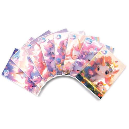 PIGNA UNICORNI MAXI QUADERNO PUNTO METALLICO 100 GR A4 38 FOGLI A RIGHE 0B 8 SOGGETTI ASSORTITI CONF 10 Pz.