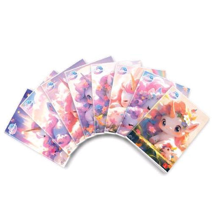 PIGNA UNICORNI MAXI QUADERNO PUNTO METALLICO 100 GR A4 38 FOGLI A RIGHE 0C 8 SOGGETTI ASSORTITI CONF 10 Pz.