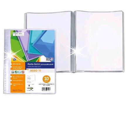 SEI ROTA ASSO TI PORTALISTINI PERSONALIZZABILE IN PP 210X150 mm A5 20 BUSTE TRASPARENTE