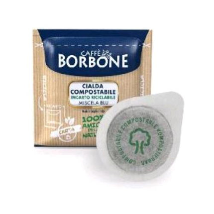 BORBONE CAFFE' IN CIALDE COMPOSTABILI DA 44 mm MISCELA NOBILE BLU CONF 120 Pz.