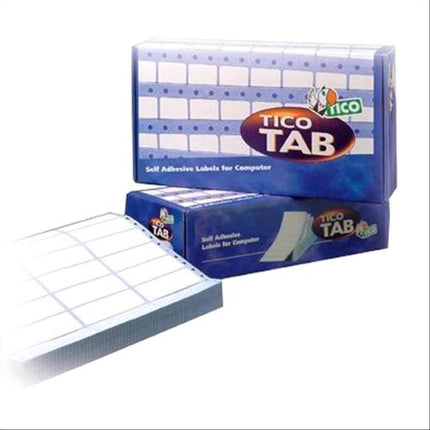 TICO TAB 1 ETICHETTE ADESIVE A MODULO CONTINUO 89X36.2 mm CORSIA SINGOLA BIANCO CONF 4000 Pz.