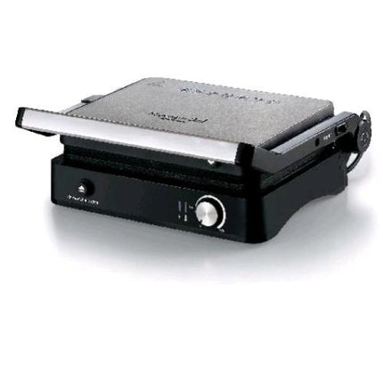 ARIETE 1934 METALGRILL GRIGLIA ELETTRICA 2000W 3 IN 1 PIASTRA ANTIADERENTE APERTURA 180 GRADI NERO SILVER