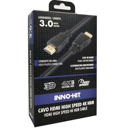 INNO HIT CAVO HDMI 4K HDR HIGH SPEED 60Hz MASCHIO-MASCHIO 3 MT NERO
