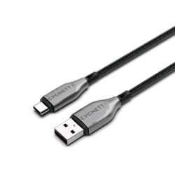 Cygnett cavo intrecciato adattatore da USB-C ad USB-A maschio-maschio 1 mt nero