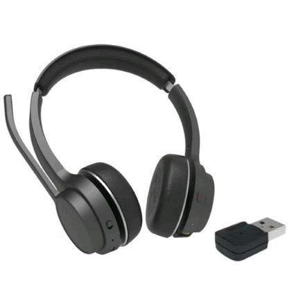 CONCEPTRONIC POLONA04B CUFFIE CON MICROFONO STEREO BLUETOOTH 5.3 CON ADATTORE BLUETOOTH CANCELLAZIONE DEL RUMORE TASTO MUTE SUL MICROFONO NERO