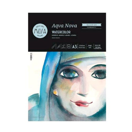 CWR AQVA NOVA ACQUERELLO BLOCCO DA 12 FOGLI 300 GR 29.7X42 CM A3 BIANCO