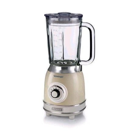 ARIETE 583 FRULLATORE VINTAGE CON TAZZA IN VETRO DA 1.5 LITRI 4 LAME IN ACCIAIO INOX 4 VELOCIT¿ + PULSE 1000 W BEIGE