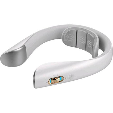 SKG K5PRO NECK MASSAGER MASSAGGIATORE PER COLLO WIRELESS CON FUNZIONE CALORE VIBRAZIONE TERAPIA MUSCOLARE PER ALLEVIARE LO STRESS DEL COLLO E DELLE SPALLE BIANCO