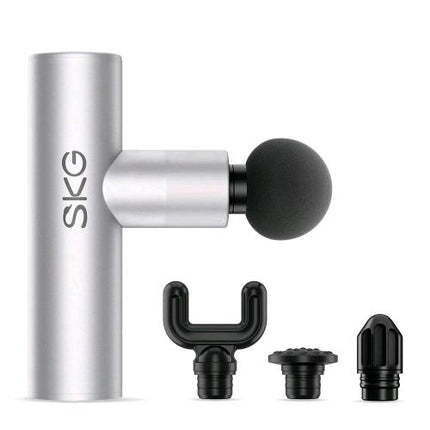 SKG F3 LITE BODY MASSAGER MASSAGGIATORE MUSCOLARE RICARICABILE CON QUATTRO INSERTI IN DOTAZIONE SILVER