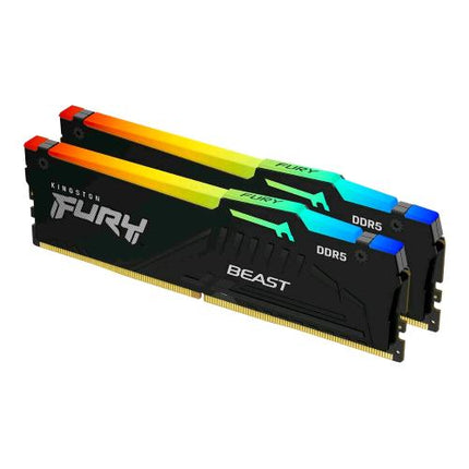 KINGSTON FURY BEAST RGB EXPO 32GB KIT 2 x 16GB DDR5 6000MT/S CL 36 DIMM NERO