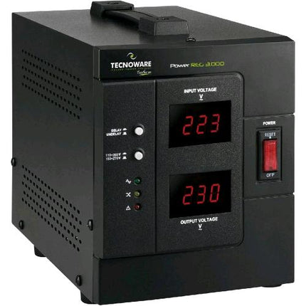 TECNOWARE POWER REG 3000VA/2400W STABILIZZATORE ELETTRONICO MONOFASE PROTEZIONE DA SBALZI, PICCHI E CALI DI CORRENTE