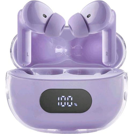 INTENSO BUDS PLUS T313AE CUFFIE AURICOLARI STEREO IN-EAR TRUE WIRELESS BLUETOOTH CON CANCELLAZIONE ATTIVA DEL RUMORE ENC CHIAMATE E MUSICA USB-C VIOLA