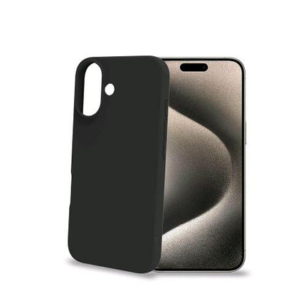 CELLY APPLE iPHONE 16 COVER CROMO IN TPU BLACK
