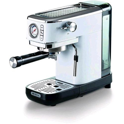 ARIETE 1381 MACCHINA PER CAFFE' ESPRESSO CON MANOMETRO 1300W POLVERE E CIALDE ESE 15 BAR CON CAPPUCCINATORE SILVER