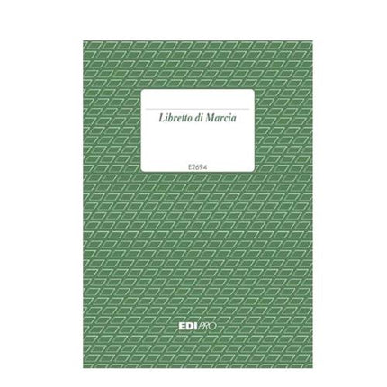 EDIPRO LIBRETTO DI MARCIA PER AUTOVEICOLI 64 PAGINE 17X12 CM CONF 5 Pz.