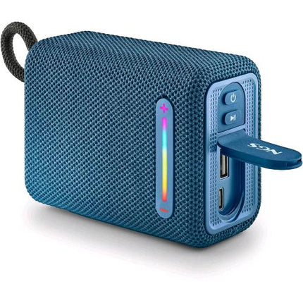 NGS ROLLER FURIA 1 BLUE ALTOPARLANTE PORTATILE BLUETOOTH 5.0 LUCI RGB IMPERMEABILIT¿ IPX6 15 W TRUE WIRELESS USB DURATA BATTERIA 9 ORE BLU
