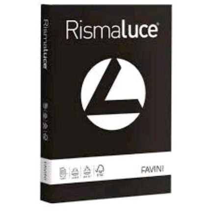 CARTOTECNICA FAVINI RISMALUCE RISMA DA 125 FOGLI 200 GR 21 X 29.7 CM A4 NERO