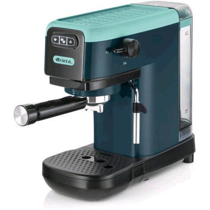 ARIETE 1399 MACCHINA PER CAFFE' ESPRESSO POLVERE E CIALDE ESE 1 O 2 TAZZE CAPPUCCINATORE 15 BAR- 1300 W 1.1 LT LIGHT AQUAMARINE