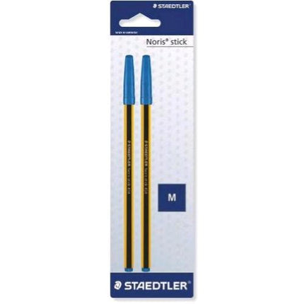 STAEDTLER NORIS STICK PENNA A SFERA TRATTO 0.35 mm INCHIOSTRO BLU CONF 2 Pz.
