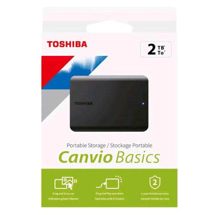 TOSHIBA CANVIO BASIC HDD ESTERNO 2.000GB 2.5 USB 3.2 Gen 1 NERO