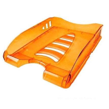 ARDA SUNRISE PORTACORRISPONDENZA IN PLASTICA 33.8 X 25.5 X 6.5 CM SOVRAPPONIBILE TRASPARENTE ARANCIONE