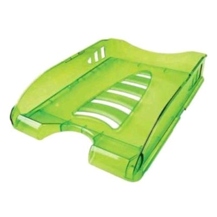 ARDA SUNRISE PORTACORRISPONDENZA IN PLASTICA 33.8 X 25.5 X 6.5 CM SOVRAPPONIBILE TRASPARENTE VERDE