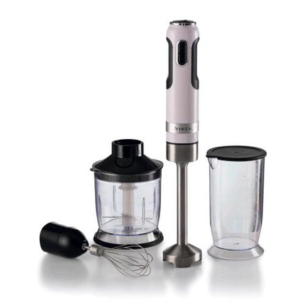 ARIETE 602 MODERNA FRULLATORE AD IMMERSIONE IN ACCIAIO INOX 1000 W 10 VELOCITA' + TURBO BICCHIERE 700 ML TRITATUTTO E FRUSTA CON ACCESSORI BIANCO