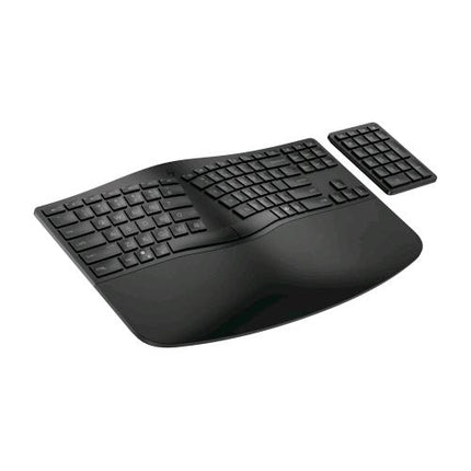 HP 960 TASTIERA ERGONOMICA WIRELESS RF + BLUETOOTH LAYOUT ITALIANO TASTIERINO NUMERICO SEPARATO 20 TASTI PROGRAMMABILI POGGIAPOLSI NERO