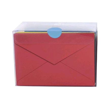 BLASETTI BUSTA CON BIGLIETTO IN CARTA 75X112 mm ROSSO CONF 100 Pz.