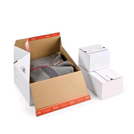COLOMPAC SCATOLA A MONTAGGIO RAPIDO IN CARTONE 326X328X393 mm BIANCO CONF 10 Pz.