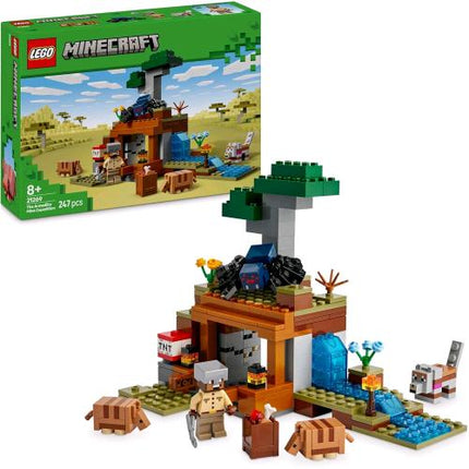 LEGO MINECRAFT SPEDIZIONE NELLA MINIERA DELL' ARMADILLO CON PERSONAGGI RAGNO LUPO E 2 ARMADILLI