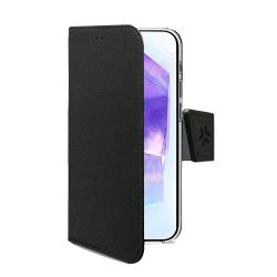 Celly Samsung Galaxy A56 5G/A56 5G enterprise edition custodia A portafoglio in similpelle chiusura con flap magnetico taschine interne portadocumenti nero