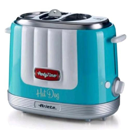 ARIETE HOT DOG MAKER CUOCI WURSTEL SCALDA PANINI 650W 5 LIVELLI DI COTTURA CELESTE