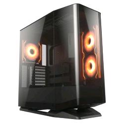 Cougar FV270 RGB gaming mid tower mini itx / micro ATX / ATX / ceb / e-atx frontale e laterale in vetro temperato curvato senza cuciture nero