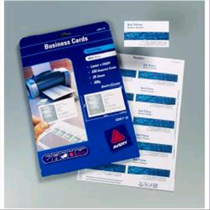 AVERY-ZWECKFORM C32011-25 CONF 200 BIGLIETTINI DA VISITA 84x54 MM PER STAMPANTI LASER/INKJET 200 GR/M2 BIANCO OPACO