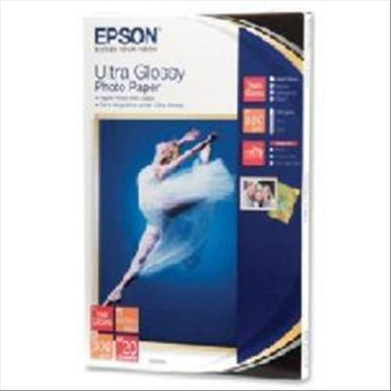 EPSON C13S041926 CARTA FOTOGRAFICA FORMATO A6 BIANCA EXTRA LUCIDA 20 FOGLI