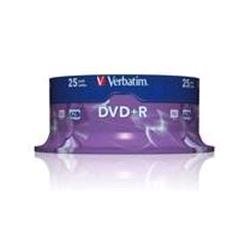 Verbatim DVD+r 4 7GB 16X spindle 25 pz