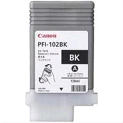 CANON PFI-102BK SERBATOIO NERO PER IPF500/IPF600/IPF605/IPF610 130ML (0895B001AA)