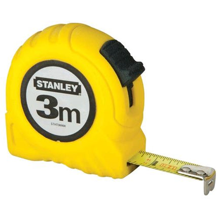 STANLEY FLESSOMETRO GLOBAL 3 MT X 12.7 mm SISTEMA BLOCCO E RIENTRO AUTOMATICO GIALLO